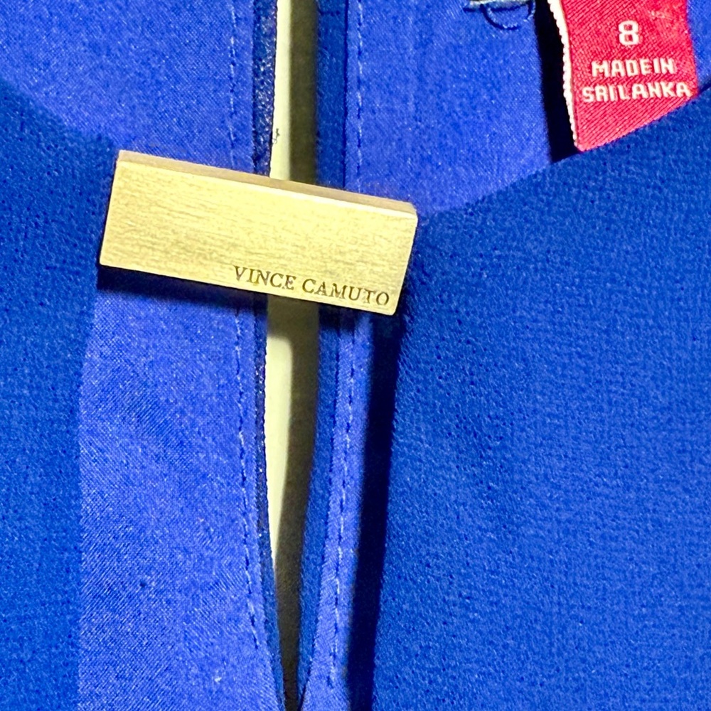 Vince Camuto Royal Blue Cold Shoulder Dress, Size 8 - Picture 4 of 4